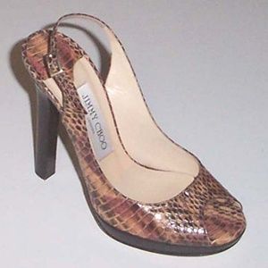 NEW JIMMY CHOO Premier snake platform sandals 36